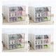 thumbnail image 4 of Bewildely Caja de zapatos con tapa Caja de cajón transparente Cajas de zapatos de plástico Caja de almacenamiento apilable Organizador Almacenamiento y organización del hogar ápice, 4 of 6