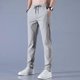 thumbnail image 3 of Pantalones elásticos de secado rápido para hombre, color sólido, cintura media, holgados, transpirables, negros, M, 3 of 5