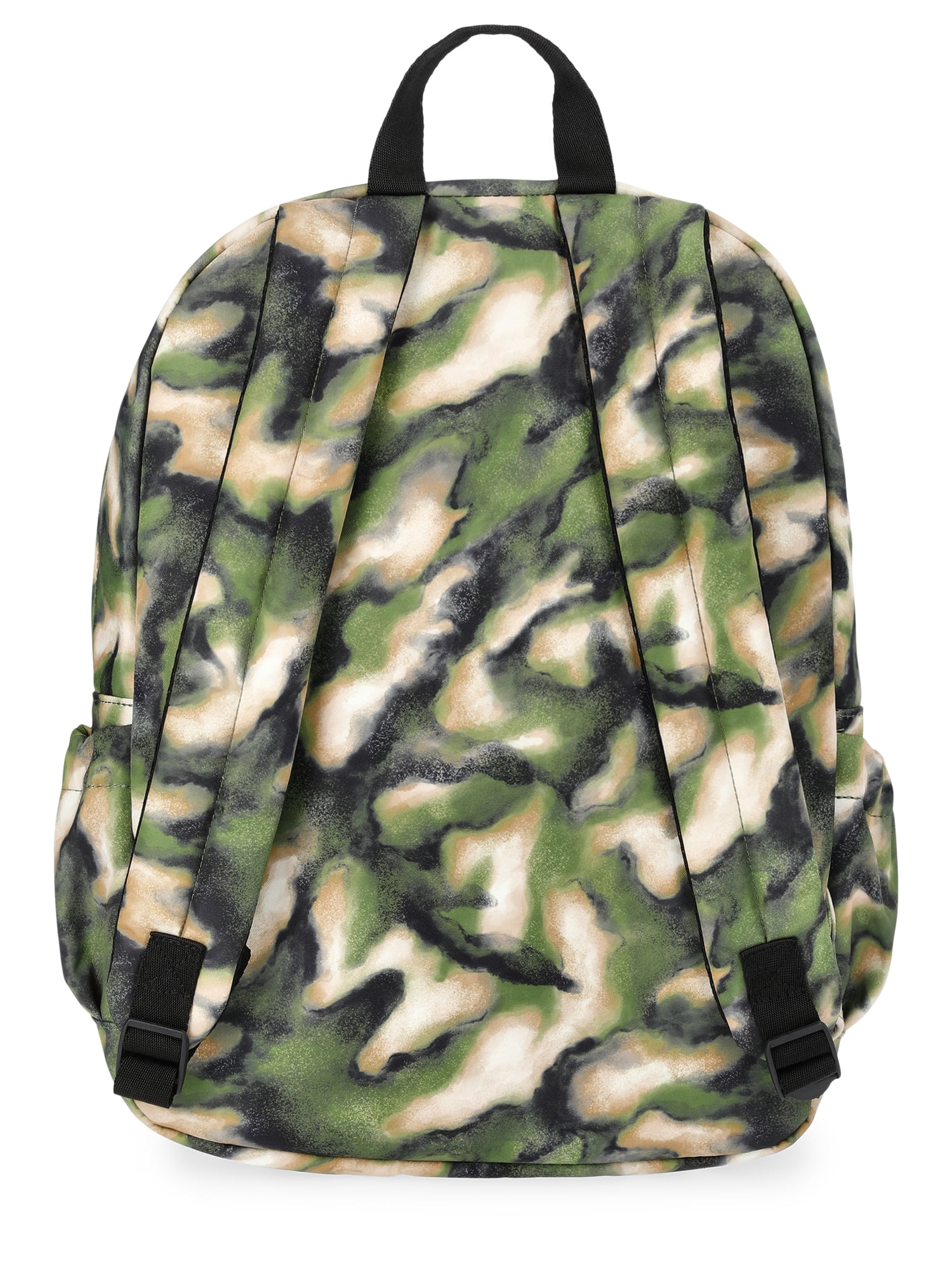 Weekend Academy Girl's Cargo Backpack with Pouch, Olive Abstract Camo