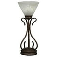 thumbnail image 1 of Toltec Lighting 31-BRZ-7145 Swan Mini Table Lamp Shown In Bronze Finish With 7 Gold Ice Glass, 1 of 1