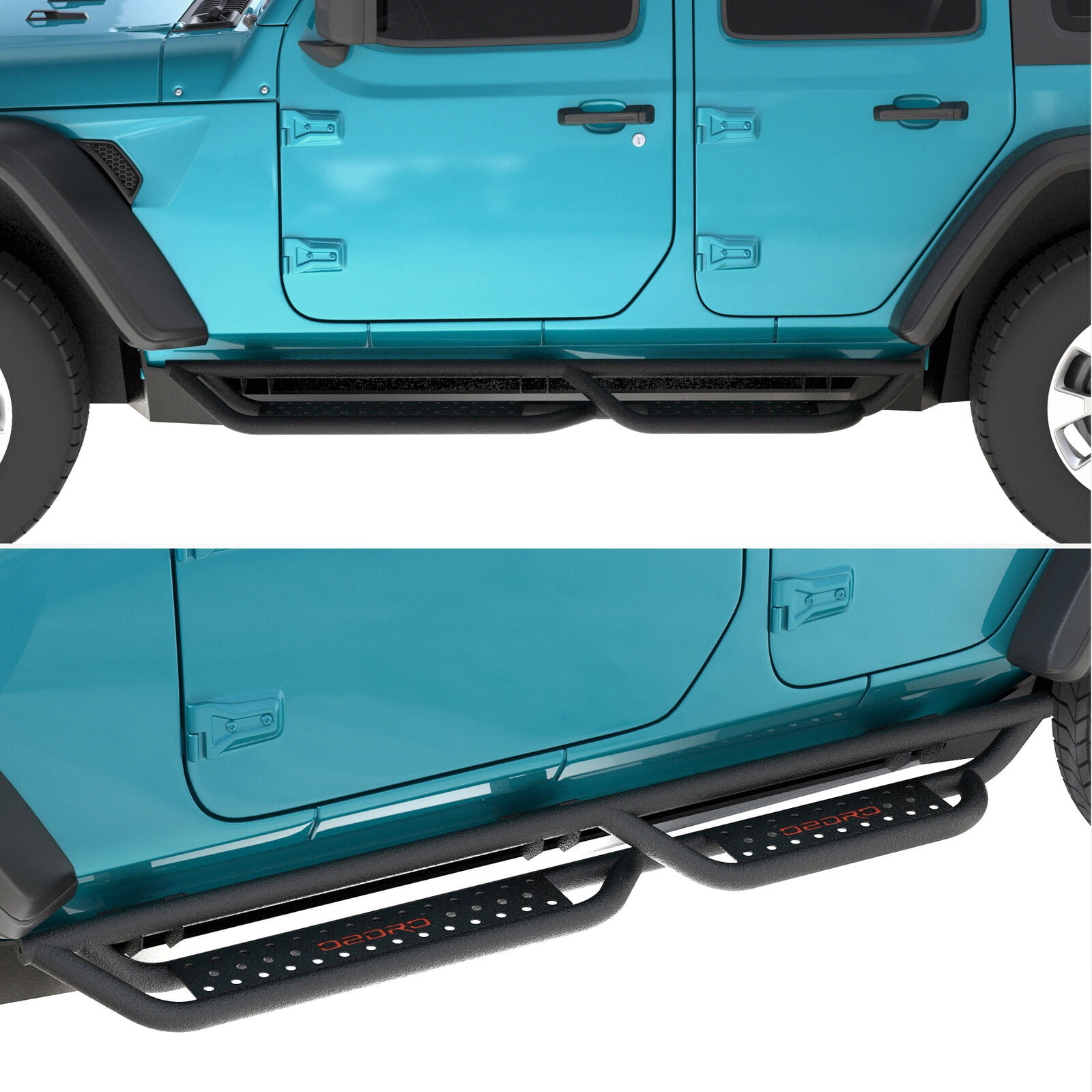 RVNI Running Boards for 2018-2023 2024 Jeep Wrangler JL & Unlimited 4 Door Nerf Bars Side Steps