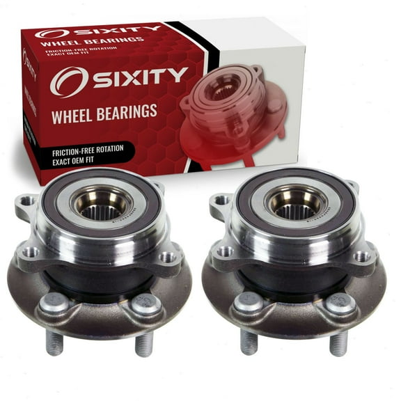 2 pc Sixity Front Wheel Bearing Hub Assembly compatible with Toyota Prius 2010-2016