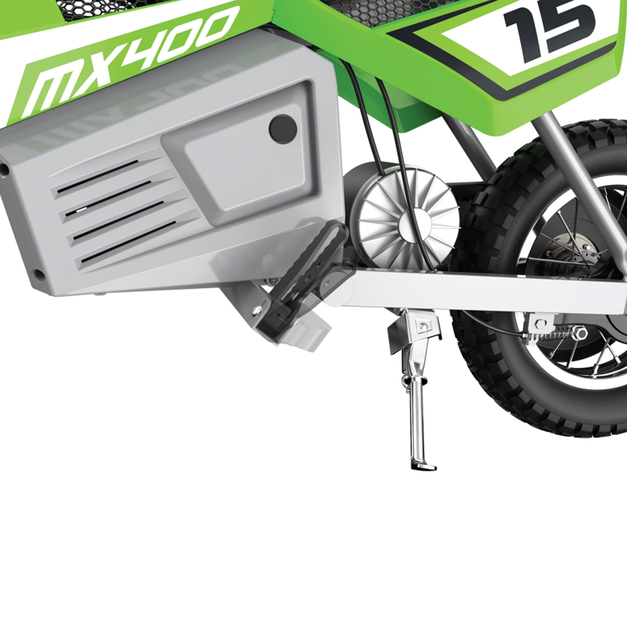 Razor MX400 Dirt Rocket Electric Bike, Age 8+, 14 Mph, 30-Min Run, 140lb Max, Green