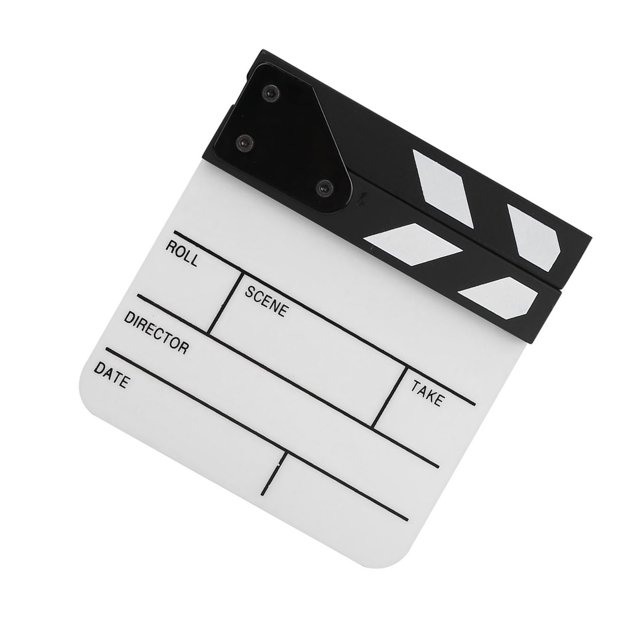 Mini Acrylic Clapperboard Film Cut Prop, Waterproof and Durable, Comes with Pen for Shoot Props, Advertisement, Home Decoration, Cosplay, and Background