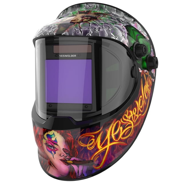 Casco de soldadura YESWELDER LYG-Q800D con oscurecimiento automático con vista lateral