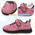 thumbnail image 6 of Psesaysky Children's Velcro Sneakers Cherry and Daisy Printed Sports Shoes Walking Shoes for Girls Students Size 11-15, 6 of 7