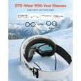 thumbnail image 5 of VEVOR Frameless Ski Goggles, Magnet Cylindrical Lens with Pink Revo Coating, OTG Anti fog Snow Goggles for Men Women Youth, TPU Frame & Ventilation Structure, Fit for Skiing, Skating, Snowboarding, 5 of 9