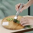 thumbnail image 4 of HomeLife Onion Slicer Stainless Steel Cutter with Sheath 6-Blade Green Onion Shredder for Quick Even Shredding Non-Slip Handle Kitchen Vegetable Chopper Gadget for Chives Zucchini Carrots, 4 of 13