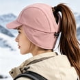 thumbnail image 4 of Women's Winter Reflective Fleece Ponytail Hat LSONABXA with Ear Flaps - Winter Hat for Women, 4 of 9