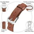 thumbnail image 4 of Dwitch for Cowboy Strap Compatible with Apple Watch Strap 42/44/45/49mm, iWatch SE Series 9 8 7 6 5 4 3 2 1 Ultra, Women's and Men's Denim Chain Metal Chain Splicing Design Bracelet,Brown, 4 of 6