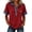 #303 Wine, variant on Felirenzacia Women's Polo Shirt Quartered Button Front Denim Patchwork Collar Shirt Casual Cute Summer Tops Black,L