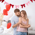 thumbnail image 4 of Ngxiha Valentines Day Decorations, Pink and Red Velvet Bow Garland - Valentines Day Decor for Home Party Office - Coquette Room Decor for Tree Door Table Wall Window Mantel, 4 of 9