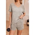 thumbnail image 2 of Pyjama d'Été 2 Pcs Hauts et Shorts pour Femmes Ensembles de Pyjama Tenues Décontractées, 2 of 3