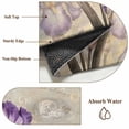 thumbnail image 6 of Purple Iris 2'x6' Runner Rugs for Hallway Kitchen Bedside Non Slip, Spring Vintage Flowers Butterfly Leaves Khaki Entryway Rug Runners with Rubber Backing, Long Carpet Runner for Laundry Room, 6 of 8