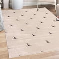 thumbnail image 1 of Sea Animals Decorative Rug, Pattern of Shark Fins Speedy Fish Hunting Minimalistic Design Art Print, Quality Carpet for Bedroom Dorm and Living Room, 6 Sizes, Pale Eggshell, by Ambesonne, 1 of 4