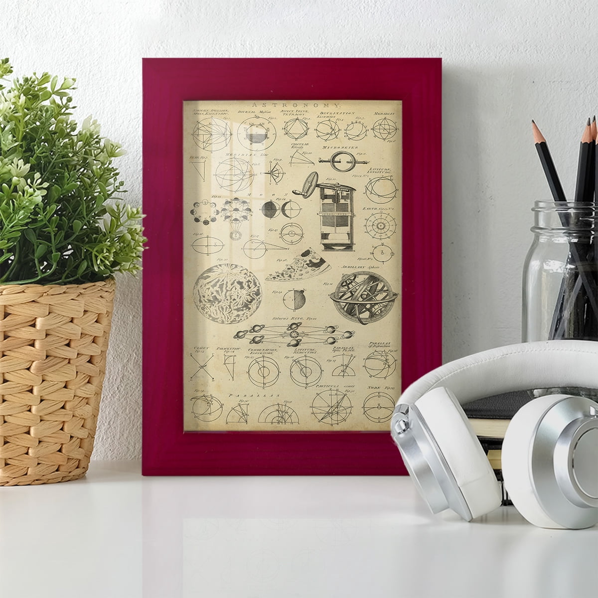Encyclopediae II -Framed Print w/glass-Cherry Red