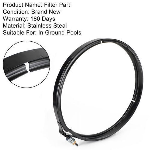 Tension Control Clamp Kit For Pentair 190003 Replacement Pool & Spa Filter Black