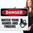 thumbnail image 2 of Watch Your Hands And Fingers Sign, OSHA Danger Sign,, 2 of 8