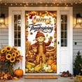 thumbnail image 4 of Thanksgiving Door Cover 35x71 inch, Scarecrow Door Curtain, Happy Fall Harvest Banner for Indoor Outdoor Decor Photo Booth Props, 4 of 6