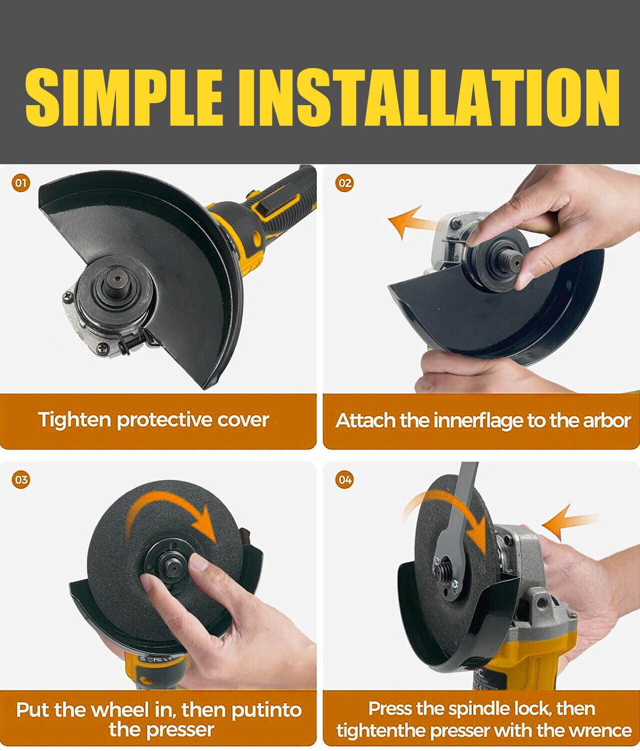 Cordless Angle Grinder for 20V Max Battery Metal Grinder Disc Cutting XR