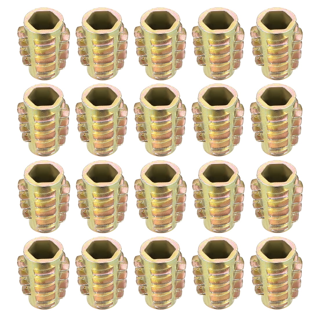 Threaded Insert Nuts Zinc Alloy HexFlush M6 Internal Threads 15mm Length 20pcs Walmart Canada