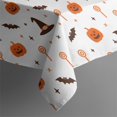 thumbnail image 5 of Pumpkin Skull Bat Spider Square Table Cover Wrinkle Resistant Washable Happy Halloween Table Covers Table Cloths for Halloween Party Decoration (42x42in), 5 of 6