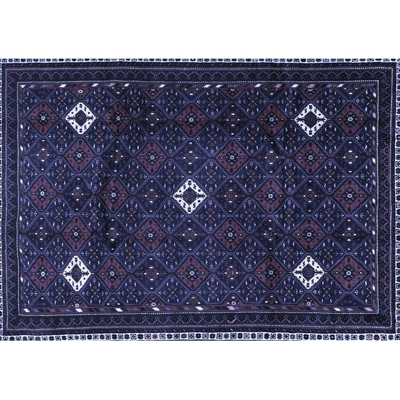Ahgly Company Indoor Rectangle Persian Blue Traditional Area Rugs, 6' x 9'