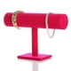 thumbnail image 3 of Estante de exhibición de joyas de una sola capa con franela para pulseras, soporte de exhibición de relojes, soporte para pulseras, aro con cabeza de flor, estante para mostrador de joyería, 3 of 5