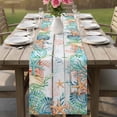 thumbnail image 4 of Beach Coastal Table Runner 72 Inches, Summer Coral Starfish Nautical Ocean Retro Bed Runner Dresser Scarves Tabletop for Indoor Outdoor Parties/Ceremony/Banquet, 14" x 72", 4 of 8