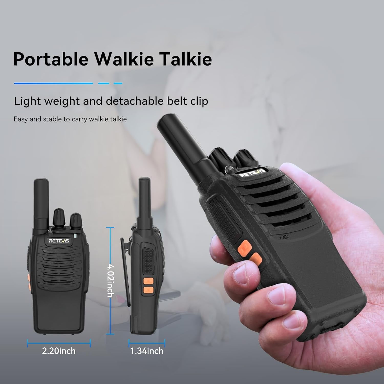 H-777 Walkie Talkies for Adults Long Range Hand Free Handheld Rechargeable Two Way Radio Business 2 Way Radios with Charger (6 Pack)