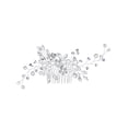 thumbnail image 2 of Peine de novia, joyería de perlas para mujer, joyería para el cabello nupcial, peine, joyería elegante para la cabeza de boda, 2,3x5,1 pulgadas brillar Electrónica, 2 of 5