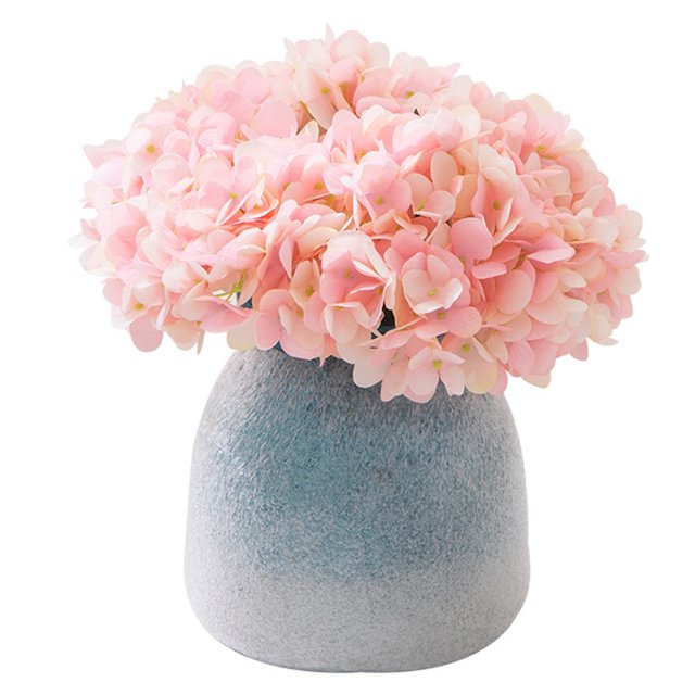 2 Bunches Artificial Flower Lifelike Hydrangea Fake Flower for Wedding Decor