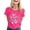 Hot Pink, variant on Christian Shirts for Women Letter Print Crew Neck Short Sleeve Multiple Colors Plus Size Womens Clothing,Hot Pink,L