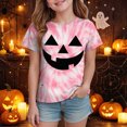 thumbnail image 3 of Futezty Halloween Shirt for Toddler Boy Girl Tie Dye Short Sleeve Tshirt Pumpkin Face Graphic Clothes Tee Tops Halloween Shirts for Kids 12M-13T, 3 of 5