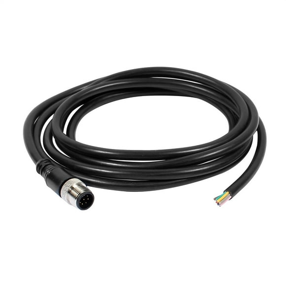 Unique Bargains M12 Male Straight 8 Pins Connector Aviation Electrical Cable 2M