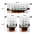 thumbnail image 4 of LALILO Kitchen Curtains and Valances Set of 3 36" Succulent Window Treatment Tiers for Window Decor, 4 of 5