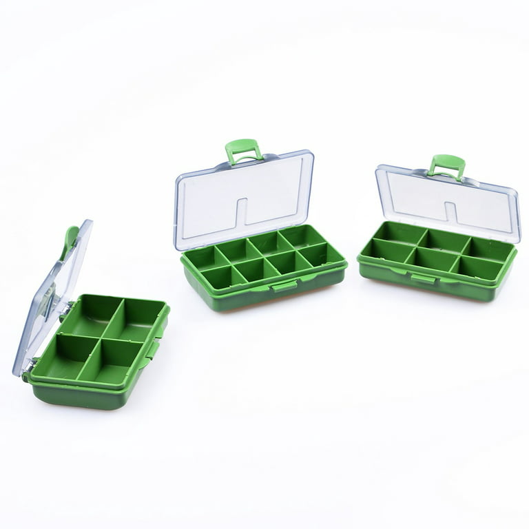 SDJMa Small Clear Visible Plastic Fishing Tackle Accessory Box Fishing Lure  Bait Hooks Storage Box Case Container Organizer Box 
