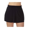 thumbnail image 2 of MagicSuit Plus Size Solid Jersey Tennis Skirt Black 24W, 2 of 6