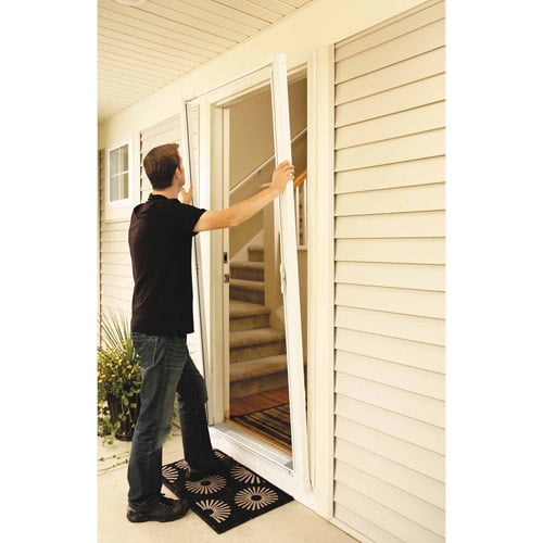 Odl Brisa White Tall Retractable Screen For 96 Inswing Outswing Odl Brisa White Tall Retractable Screen For 96 Inswing Outswing Doors