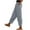 Gray, variant on LLYwey Capris Yoga Pants For Women Womens Elastic Waist Summer Solid Casual with Pockets Outing Full Length Pants High Waisted Linen Pants Female Long Pant Style H838 Navy XL