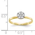 thumbnail image 2 of Bague de Promesse en Or Jaune 10K avec Cluster CZ, 2 of 2