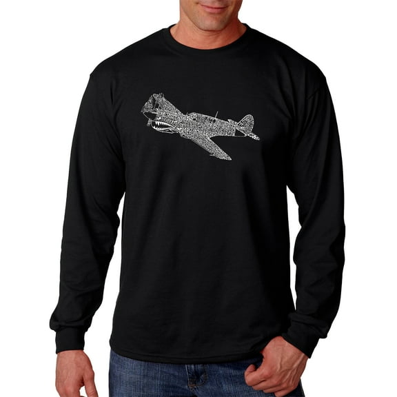 LA Pop Art Men's Word Art Long Sleeve T-shirt - P40
