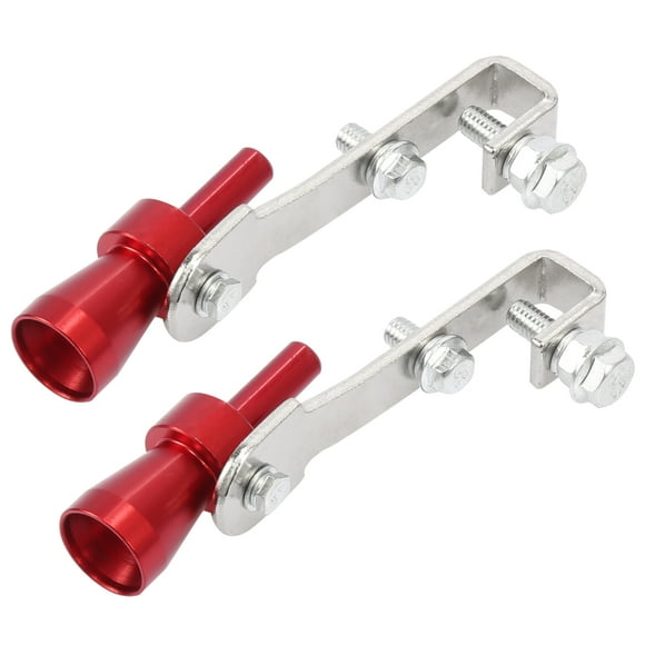 Unique Bargains 2pcs S Size Red Universal Turbo Sound Whistle Muffler Exhaust Pipe Car Roar Maker