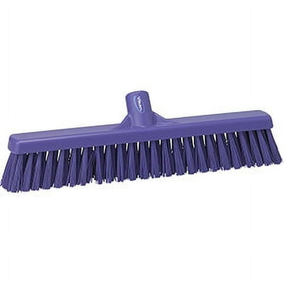 Vikan 16" Small Particle Push Broom- Soft - Purple (3 Units)