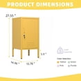 thumbnail image 3 of Bingirl Armoire de Rangement en Métal Orange à une Porte Table d'Appoint Minimaliste avec Design de Table Basse Console de Rangement Décorative, 3 of 5