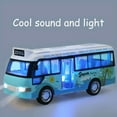 thumbnail image 2 of Sound Light Tour School Bus Model Boy Girl Toy Die Cast Metal Little Cars Cars City Bus Friction Powered Play Toys, 2 of 8