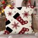 thumbnail image 4 of Xihbxyly Ofertas Prime de hoy Funda de almohada en estampado navideño, funda de almohada decorativa para sofá, fiesta navideña, cojín de lino, 4 of 7
