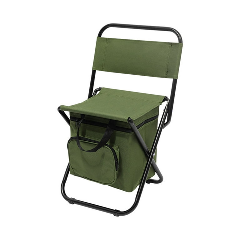 Apmemiss Birthday Gifts for Women Clearance Outdoor Folding Chair with  Cooler Bag Compact Fishing Stool Fishing Chair with Double Oxford Cloth  Cooler Bag for Fishing/Beach/Camping/Family/Outing 
