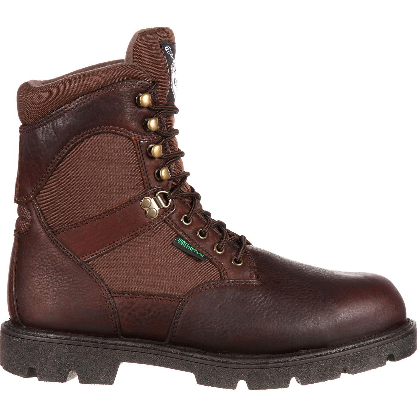 Georgia Boot Men's Homeland 8 inch Insulated Work Shoe Brown