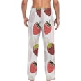 thumbnail image 2 of Cute Strawberry Ghost Pajama Pants, Men's Lounge Pants Light with Drawstring and Pockets, Christmas New Year Birthday Father's Day Gifts, 2 of 7